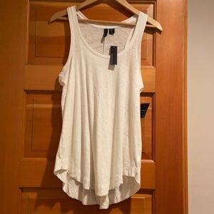 NWT Cynthia Rowley white tank, size S